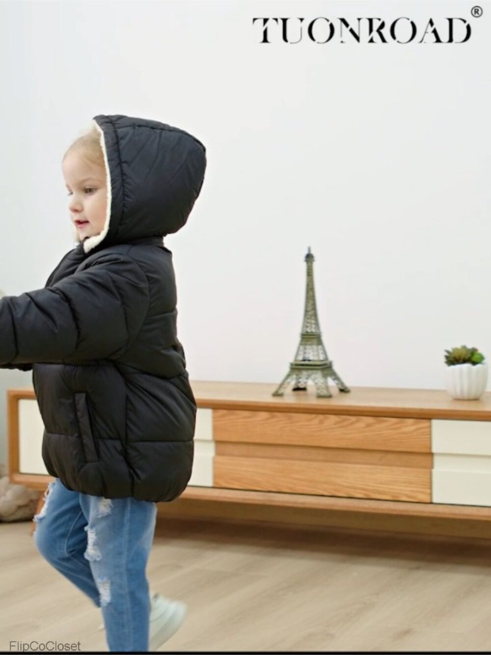 Toddler Girls Hooded Puffer Down Alternative Jacket Winter Coat - Picture 5 of 6